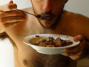 eating food