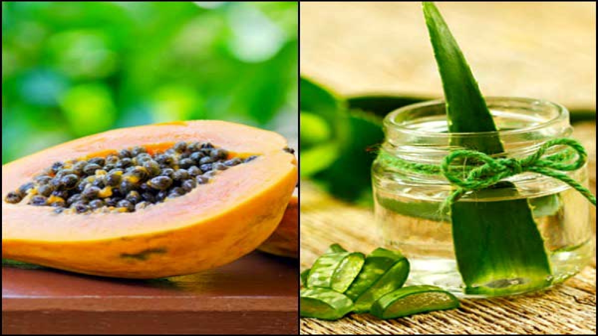 पपीते और एलो वेरा जैल से पाएं साफ और गोरी त्‍वचा | What Happens When You Apply Papaya And Aloe Vera On Your Skin? - Hindi Boldsky