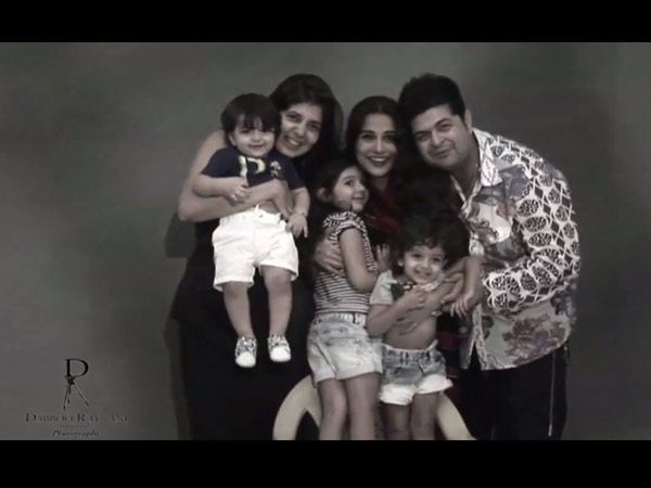 डब्‍बू के परिवार के साथ विघा बालन