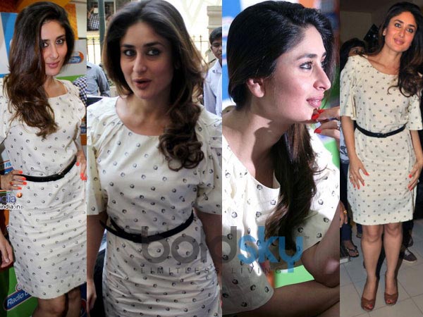 करीना कपूर पोल्‍का डॉट ड्रेस में