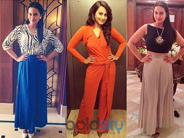 सोनाक्षी के तीन लुक