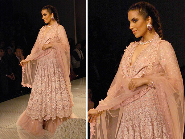 पेस्‍टल पिंग लहंगा