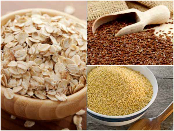 3.साबुत अनाज और फलियाँ: