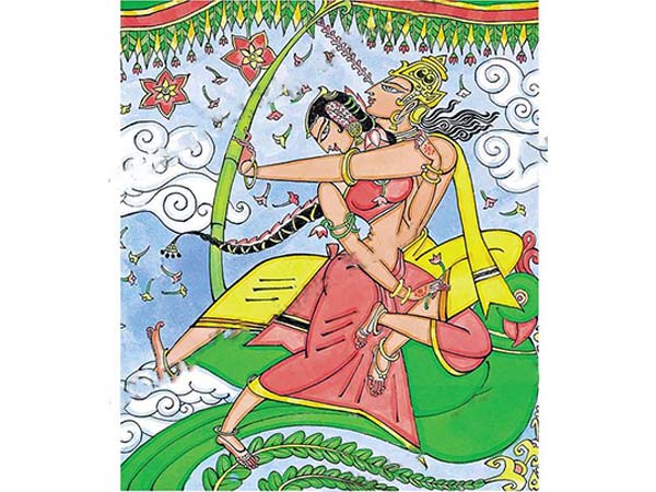 कामदेव की पूजा.