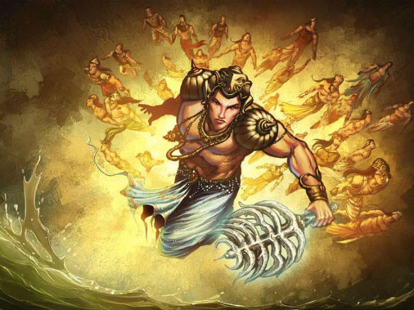इंद्र देव ने अपने वज्र से किया प्रहार