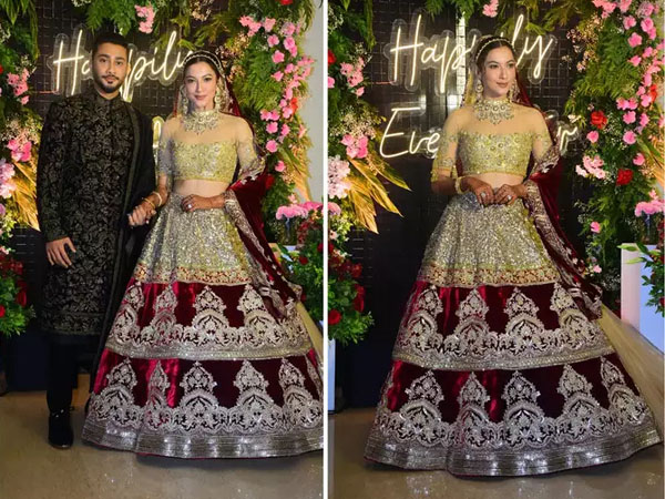 गौहर खान जैद दरबार रिसेप्शन लुक