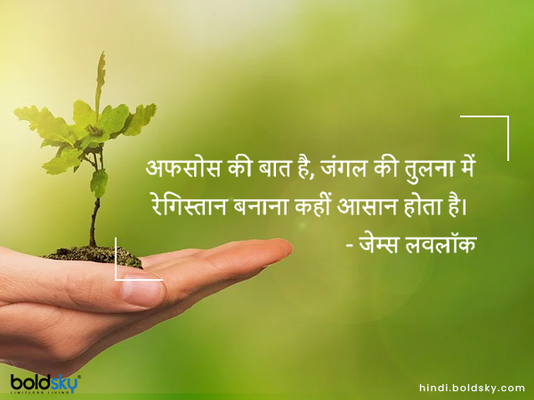 अफसोस की बात है, जंगल की तुलना में रेगिस्तान बनाना कहीं आसान होता है। अफसोस की बात है, जंगल की तुलना में रेगिस्तान बनाना कहीं आसान होता है।