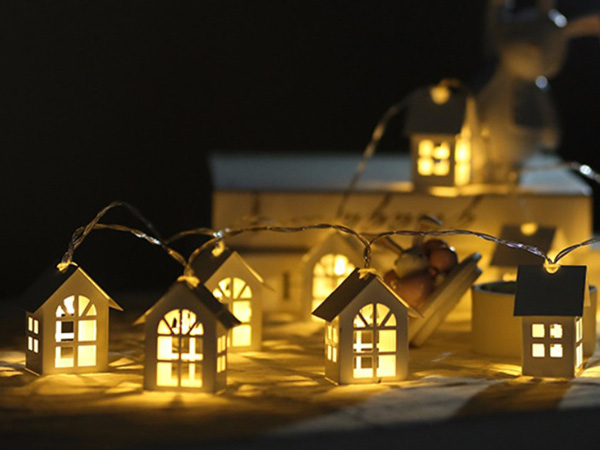वुडन हाउस स्ट्रिंग लाइट्स Wooden House String Lights, वुडन हाउस स्ट्रिंग लाइट्स Wooden House String Lights,